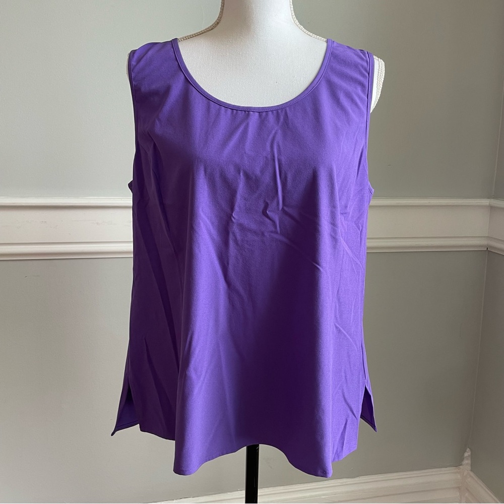 Bob Mackie Purple Sleeveless Women's Top Size L